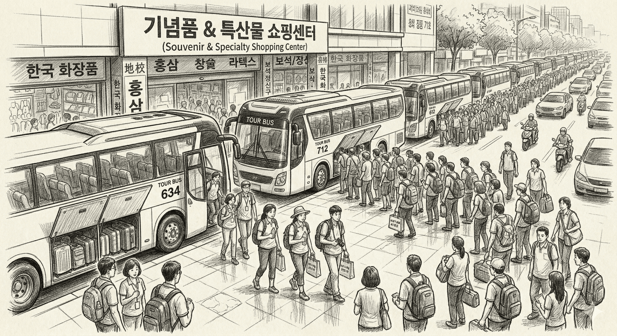 베트남 패키지 여행 쇼핑 옵션 투어 버스 여행자