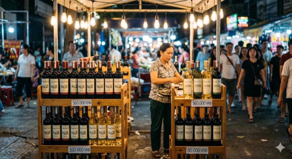 달랏 시장 와인 구매