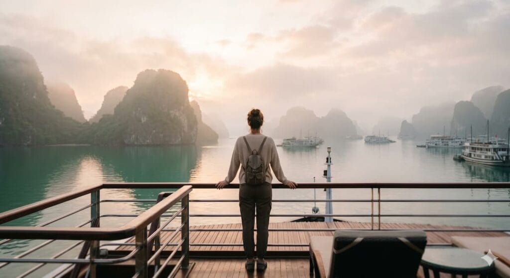 하롱베이 크루즈 갑판 전망