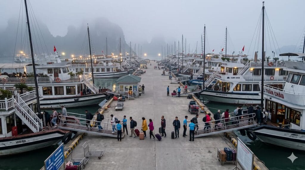 하롱베이 투엔쩌우 선착장 아침
