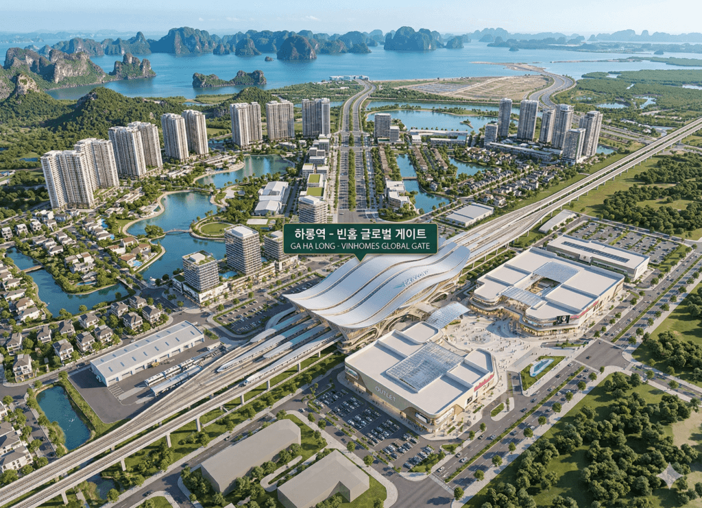 하롱베이 빈스피드 고속철도역 조감도