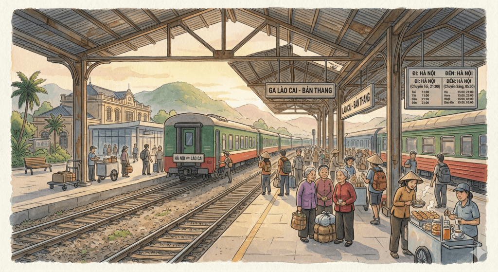 라오까이 기차역 사파 가는 길