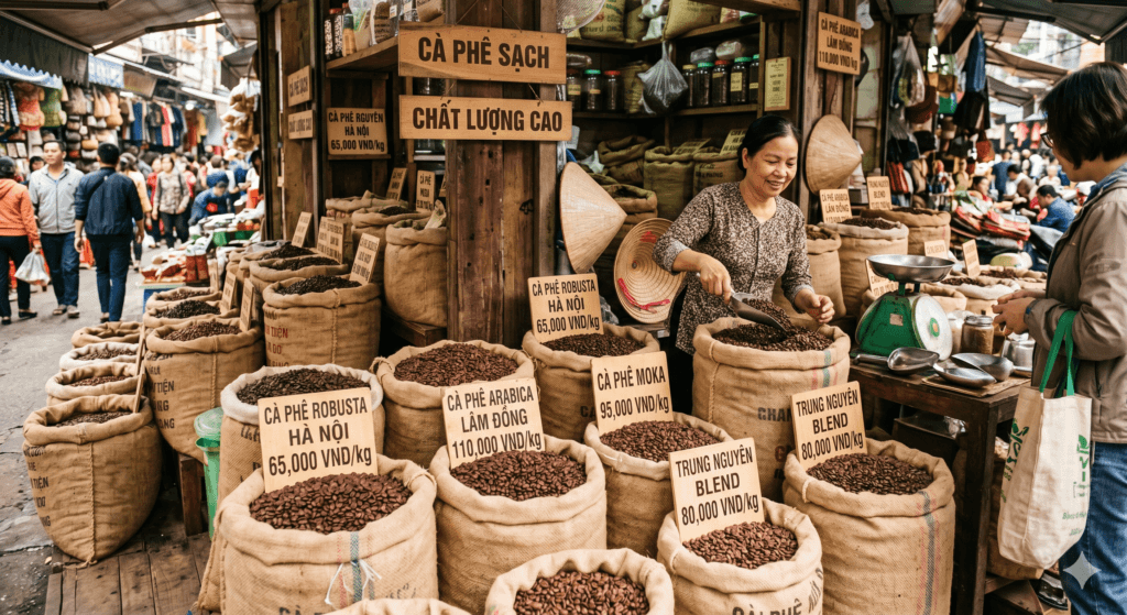 베트남 커피 추천 — 하노이 시장 커피 원두 가게