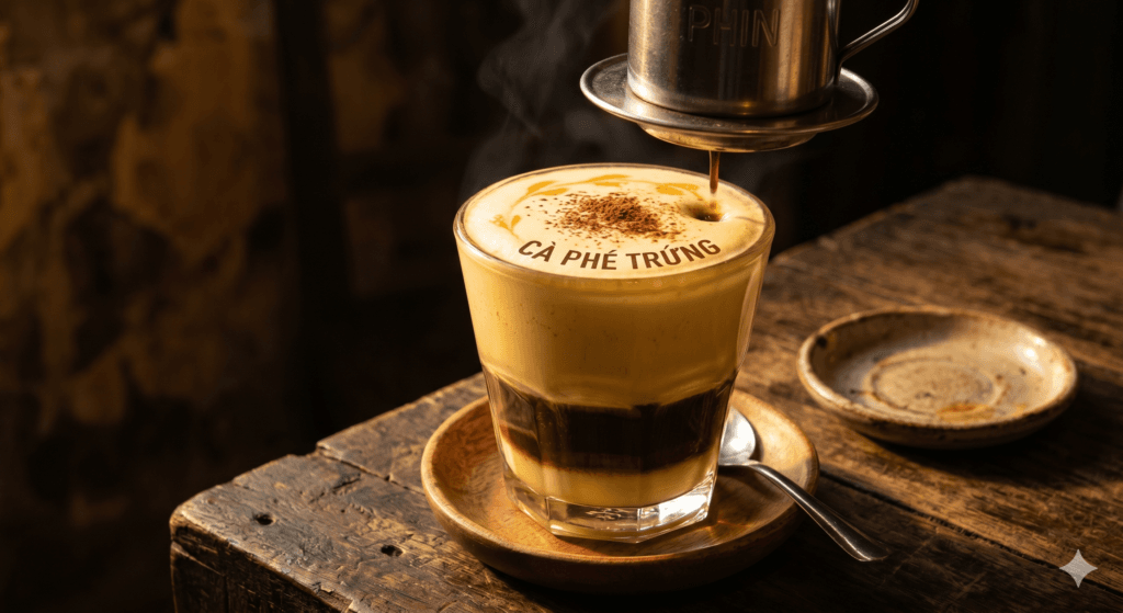 하노이 달걀 커피 까페 쯩