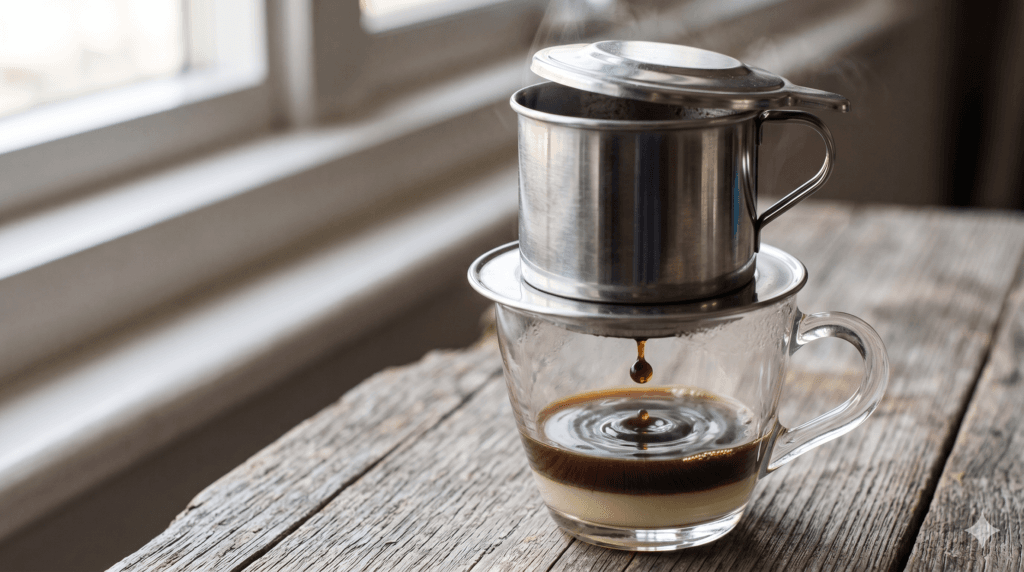 베트남 핀 필터 커피 추출 방법