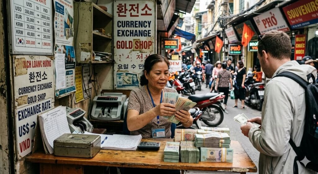 하노이 구시가지 환전소 베트남동